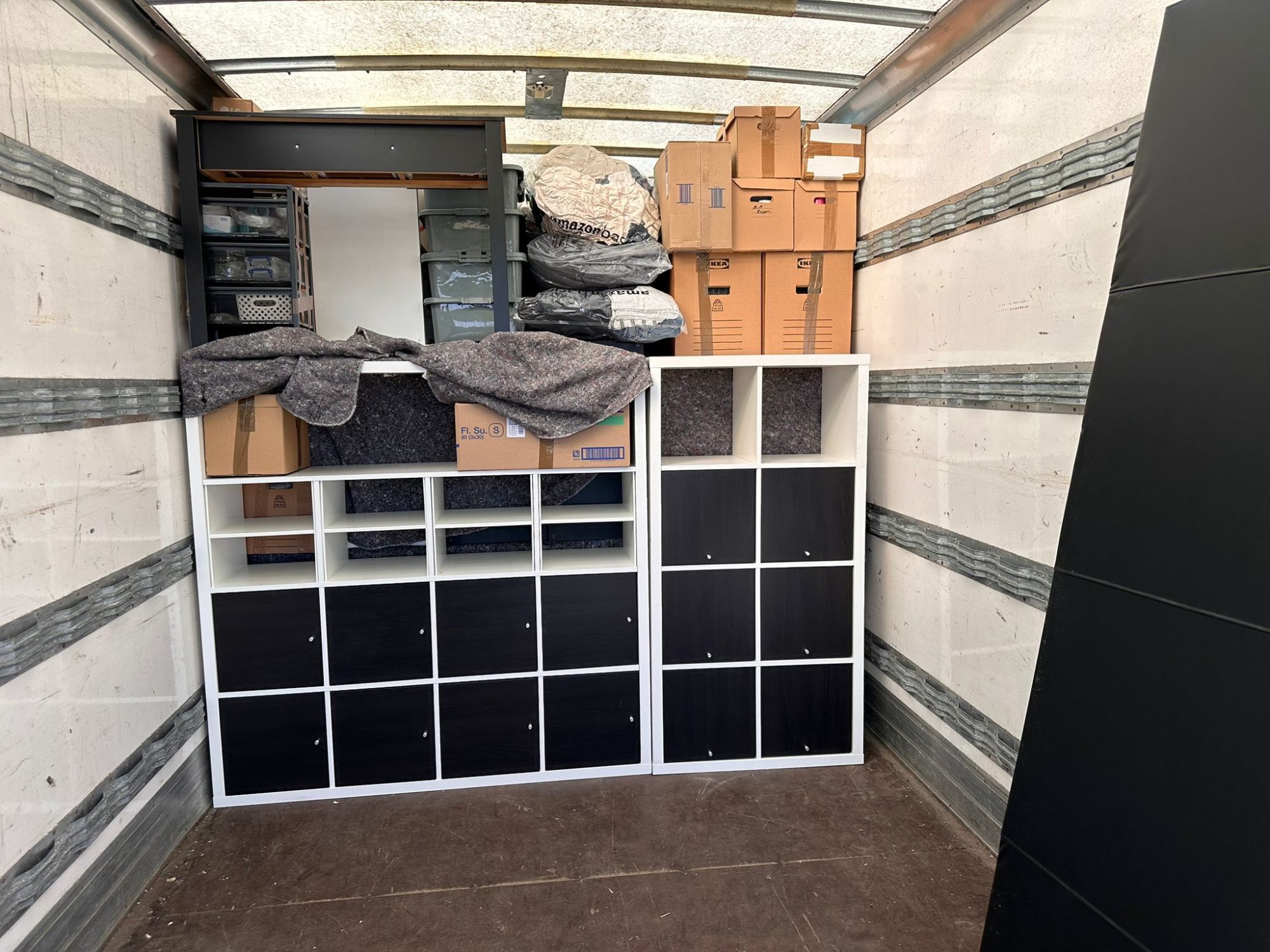 Home removal items in back of removal van Belfast | County Down | County Antrim